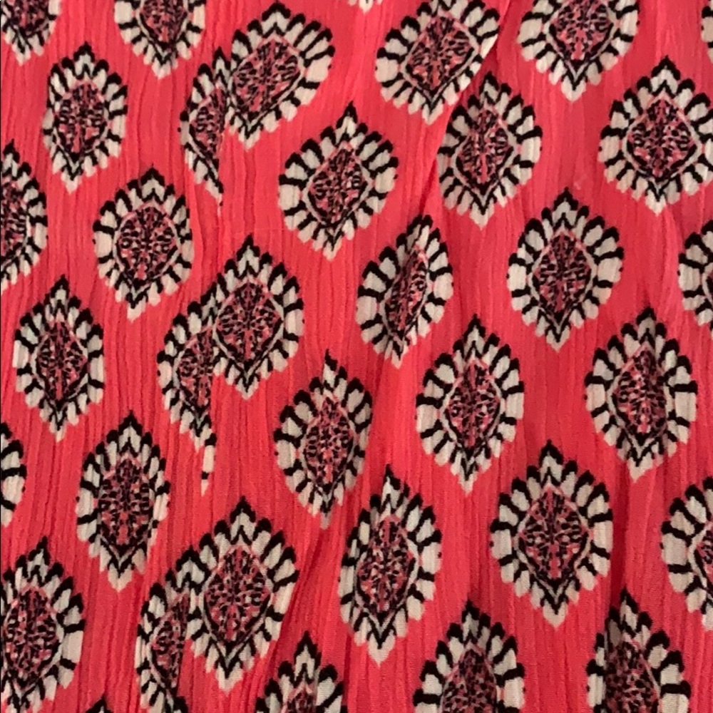 NY & Co gauzy neon pink dress